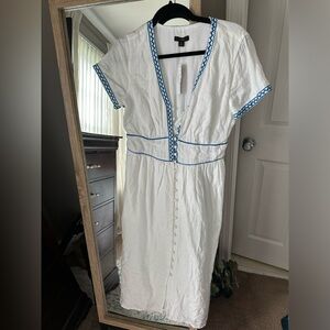 NWT JCrew Blue and White dress